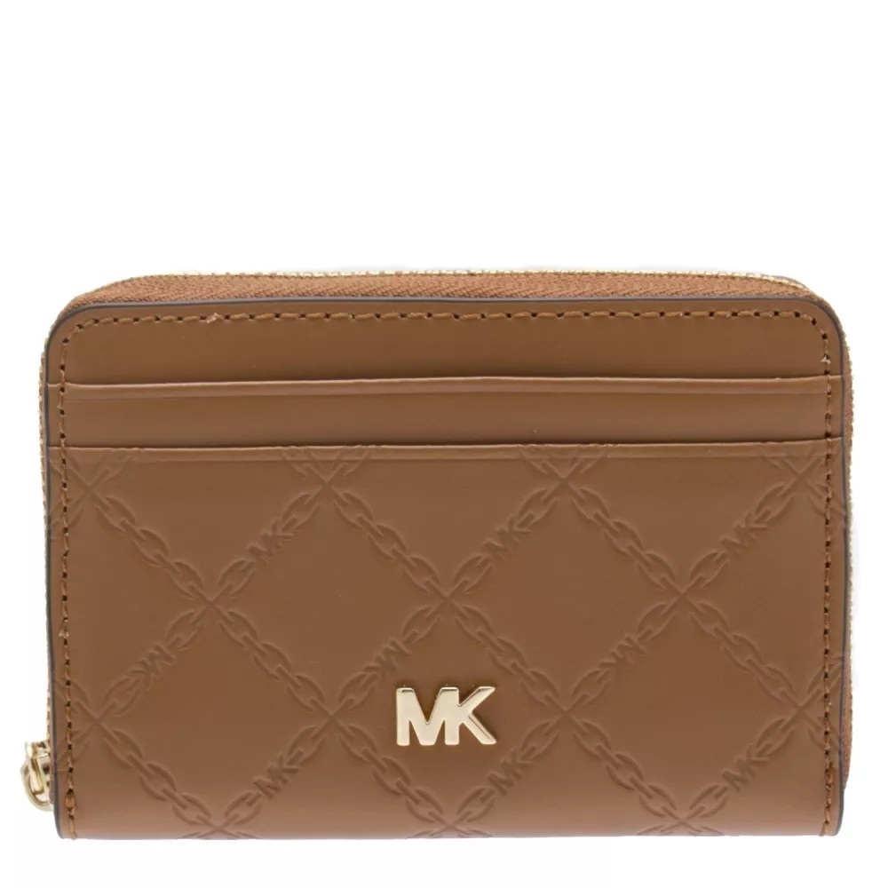 Michael Kors Acorn Chain Emb Small Coin Card Zip Around Purse